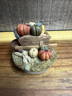 Homespun Country Autumns Bounty Candle Topper In Box